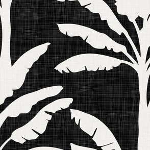 Modern Holiday - Palms on Charcoal / Large