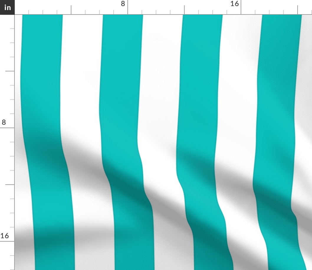2.5" turquoise cabana stripe