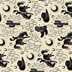 Cowboys and Cacti - large - rotated - cream & black