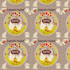 Embroidery Template - hungry squirrel