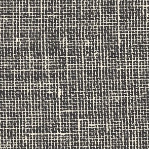 Linen Textured Solid - Charcoal Ivory 