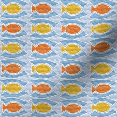 Fish School Yellow Orange Blue