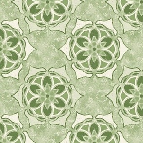 lotus flower in green with texture
