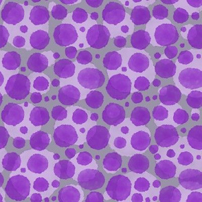 Watercolor Circular Blobs Purple Lilac Tones