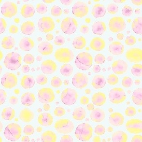 Watercolor Circular Blobs Yellow Pink Tones