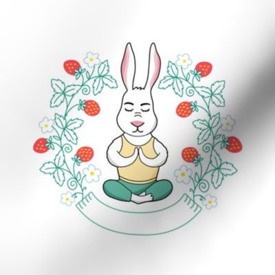 Rabbit Meditation Embroidery Template