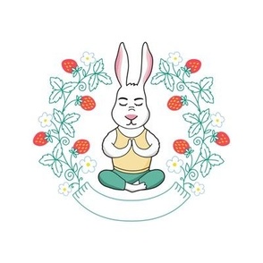 Rabbit Meditation Embroidery Template