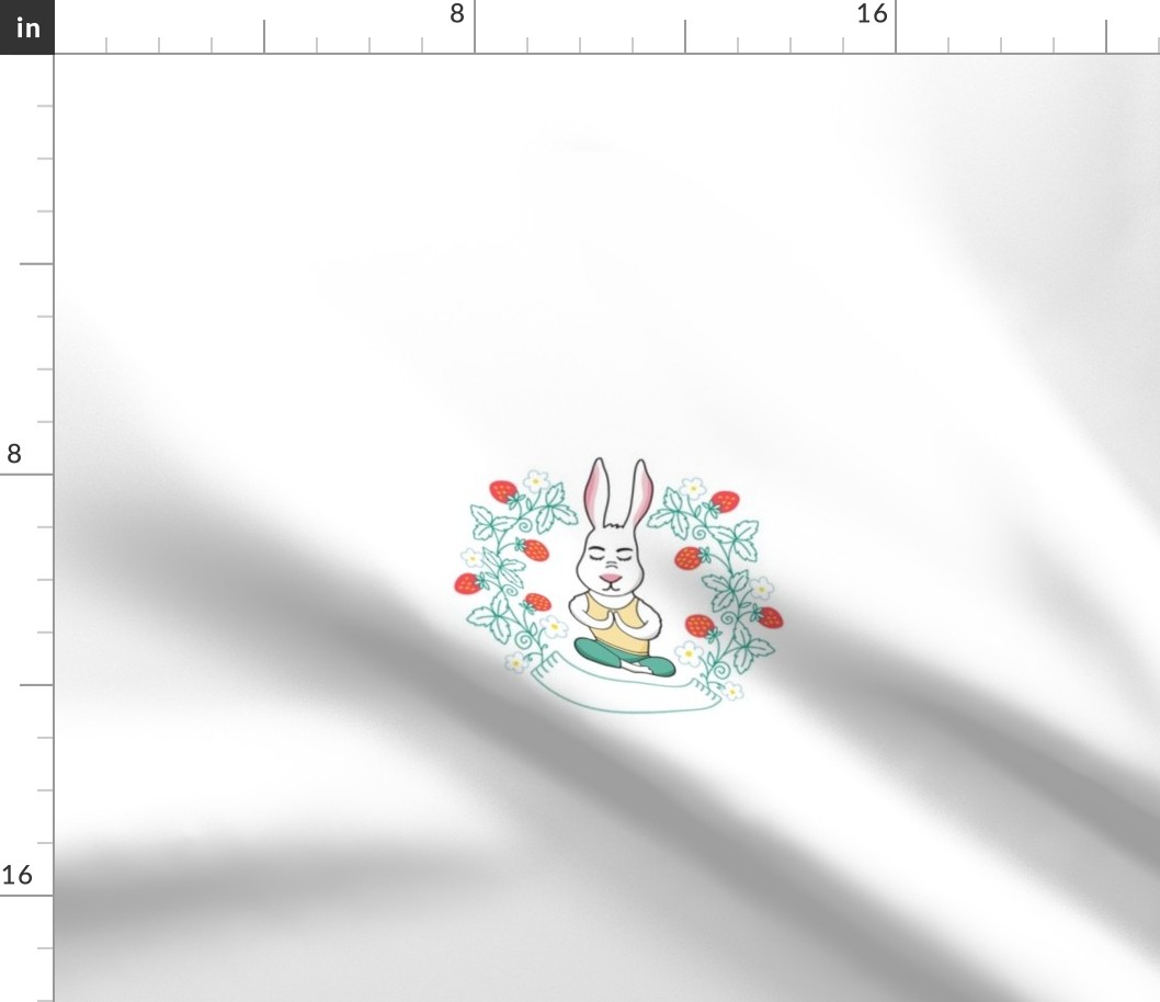 Rabbit Meditation Embroidery Template