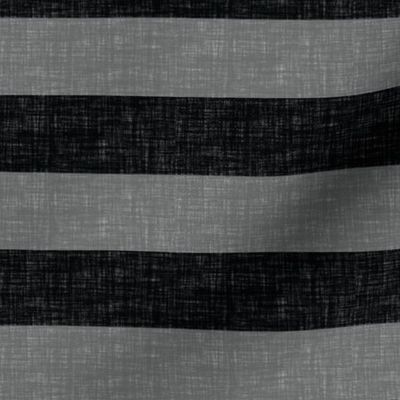 black big linen stripes