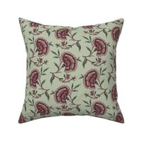 Carnation Print Purple Mint