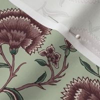 Carnation Print Purple Mint