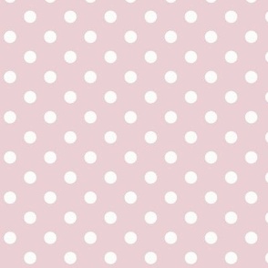 Dark Dotty: Rose Pink & Soft White Polka Dot