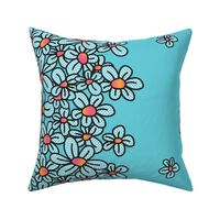 Flower Pop Border (Aqua)