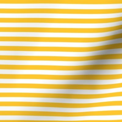 Maize Bengal Stripe Pattern Horizontal in White