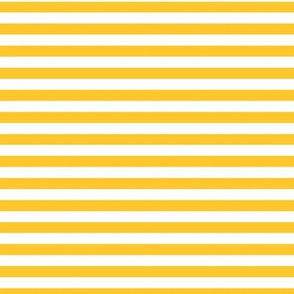 Maize Bengal Stripe Pattern Horizontal in White