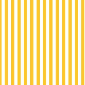 Maize Bengal Stripe Pattern Vertical in White