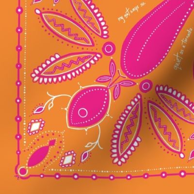 Hell, yeah! Scarve bandana - tangerine & pink