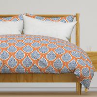 Custom egyptian Paisley orange and blues