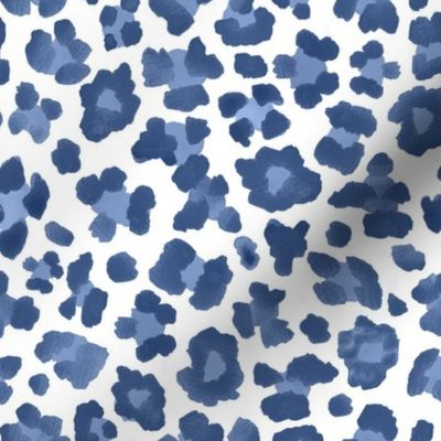 8" Navy Blue Leopard Print