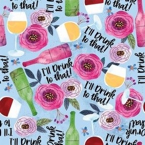 Happy Hour Mixed Drinks Fabric Ink and Arrow Sold by the Half Yard 