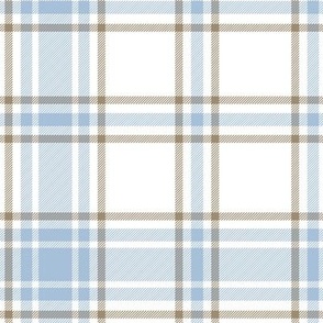 Hikers' Plaid - light blue and mushroom tan