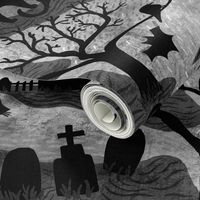 Spooky Halloween Haunts onyx black,white and gunmetal gray