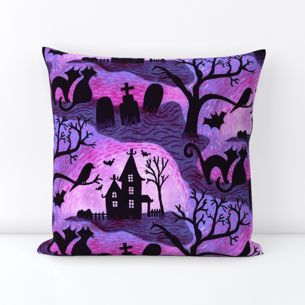 Spooky Halloween Haunts- Fandango Pastel Pink