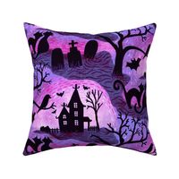 Spooky Halloween Haunts- Fandango Pastel Pink