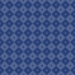 Playing Card Suits Checker - Blue