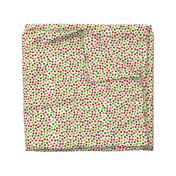 Smaller Scale Watermelon Dots in Red Pink Lime Green Polkadots