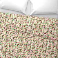 Smaller Scale Watermelon Dots in Red Pink Lime Green Polkadots