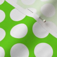 Bigger Scale White Dots on Green Watermelon Polkadots