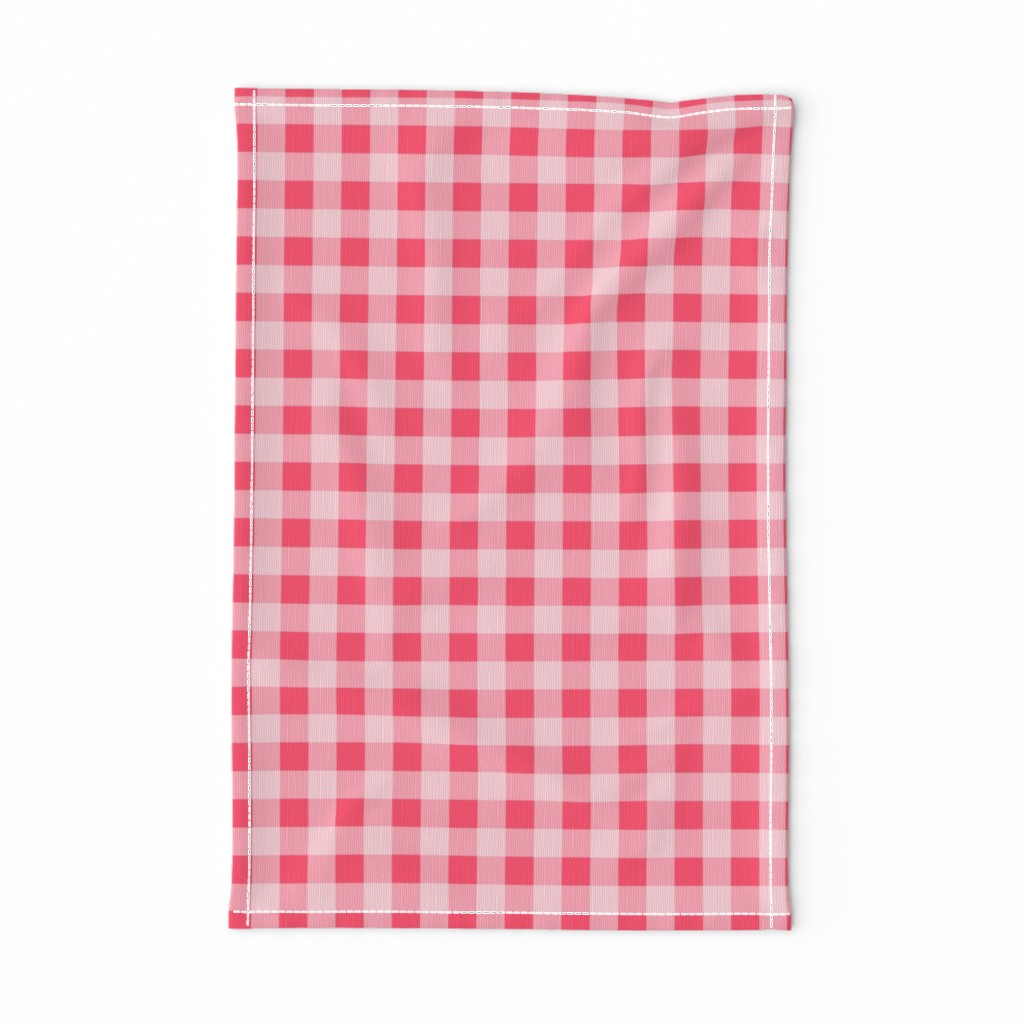 Bigger Scale Pink Watermelon Gingham Checker