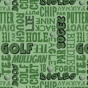 Medium Scale Golf Terms in Green