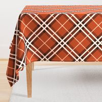 Large Scale Tartan Plaid - Autumn Orange