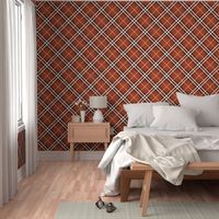 Large Scale Tartan Plaid - Autumn Orange