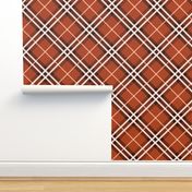 Large Scale Tartan Plaid - Autumn Orange