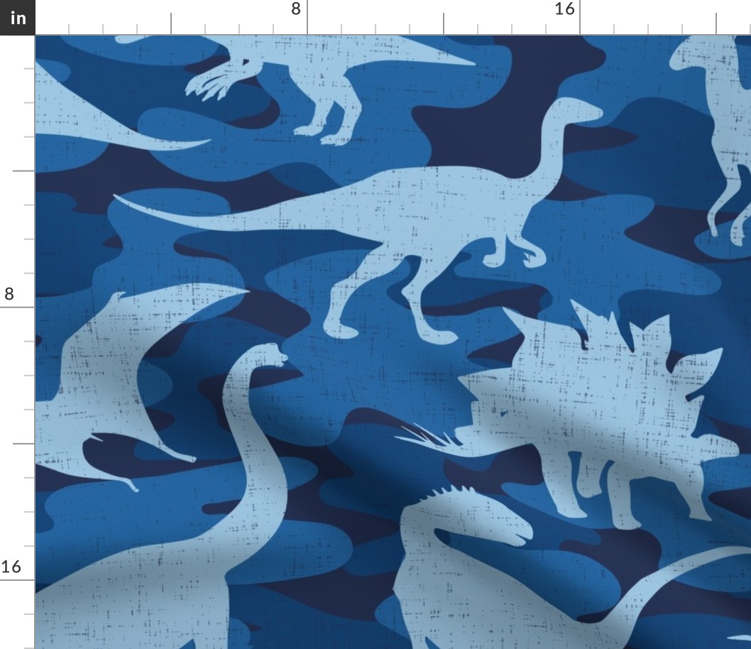 Blue Camo Dinosaurs-extra large scale