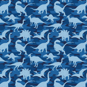 Blue Camo Dinosaurs-medium scale