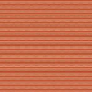 Small Terra Cotta Orange Horizontal Stripes