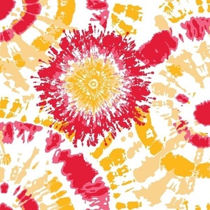 Red and Yellow Tie Dye Small