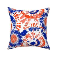 Royal Blue and Bright Orange Tie Dye Small
