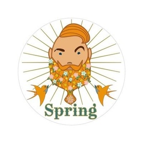 A Bearded Spring Embroidery Template