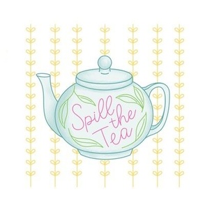 Spill the Tea embroidery template 