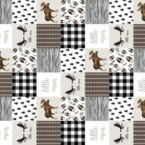 rustic moose patchwork - little man - rotated