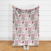 little lady cow patchwork - burgundy blush rotated