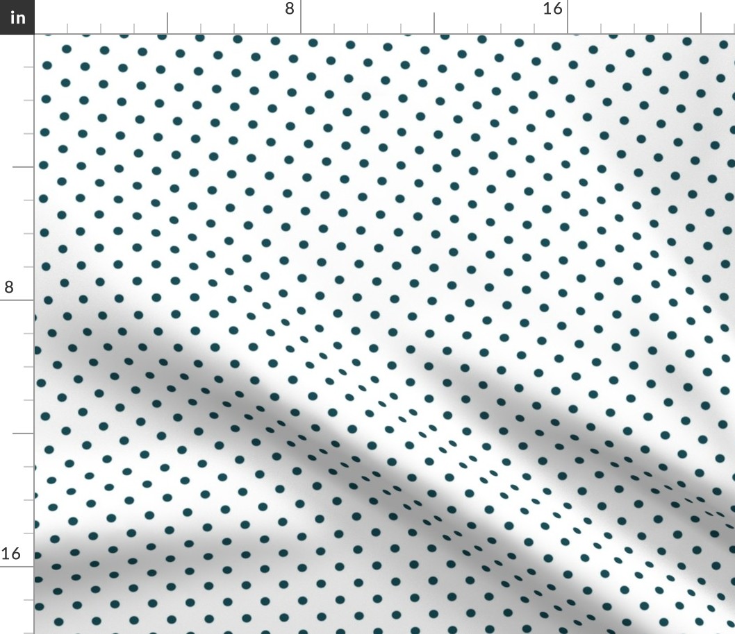 Teal Green and Silver Quarter inch dot-01