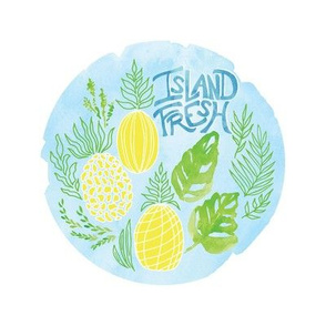 Island Fresh Pineapple Embroidery Template