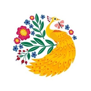 Firebird Embroidery Template