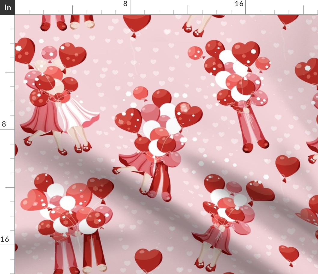 The kitschiest valentines  love celebration in petal signature cotton solids coordinate colors  by art for joy lesja saramakova gajdosikova design